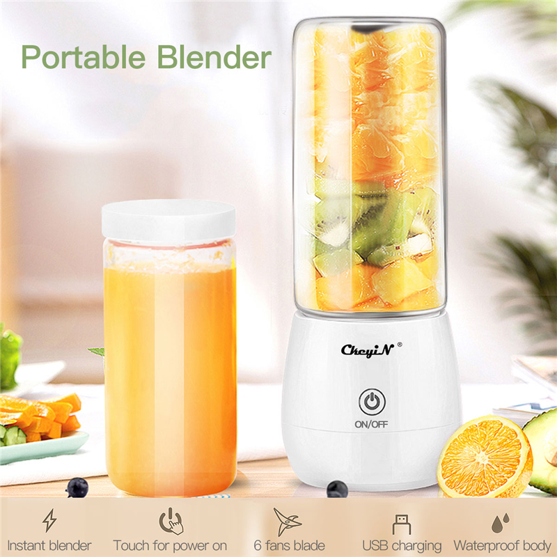 CkeyiN Personal Size BlenderJuicer Cup for Shakes and Smoothies Fruit Mixer with