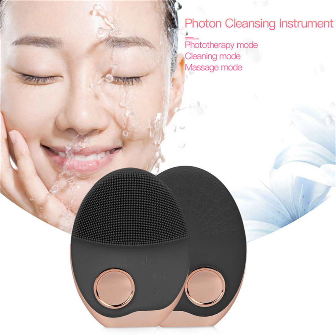 Ultrasonic Rechargeable Facial Cleansing Brush